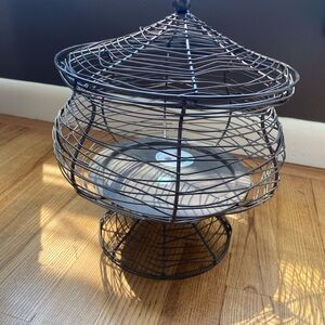 FLASH SALE - Lim Time!! Vintage Party Lite 3-WICK Candle HOLDER Wire Nest EUC